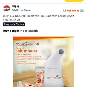 New In Box Himalayan Pink Salt Inhaler